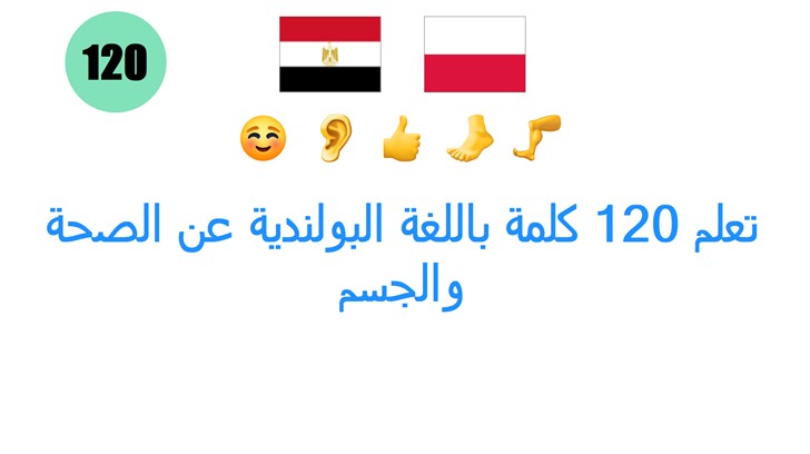 تعلم 120 كلمة باللغة البولندية عن الصحة والجسم